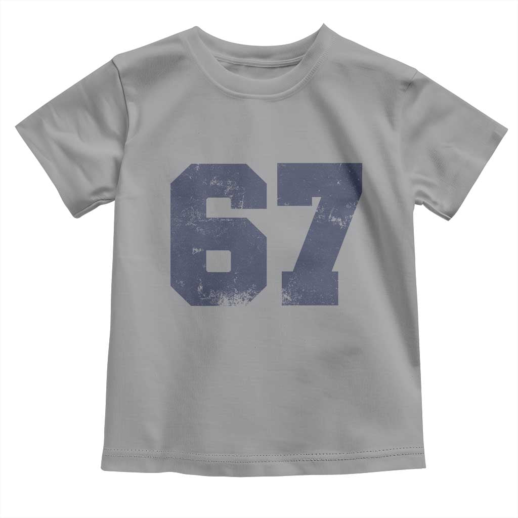 Number 67 Toddler T Shirt Numbered Uniform Sports Jersey Team 67th Birthday - Wonder Print Shop
