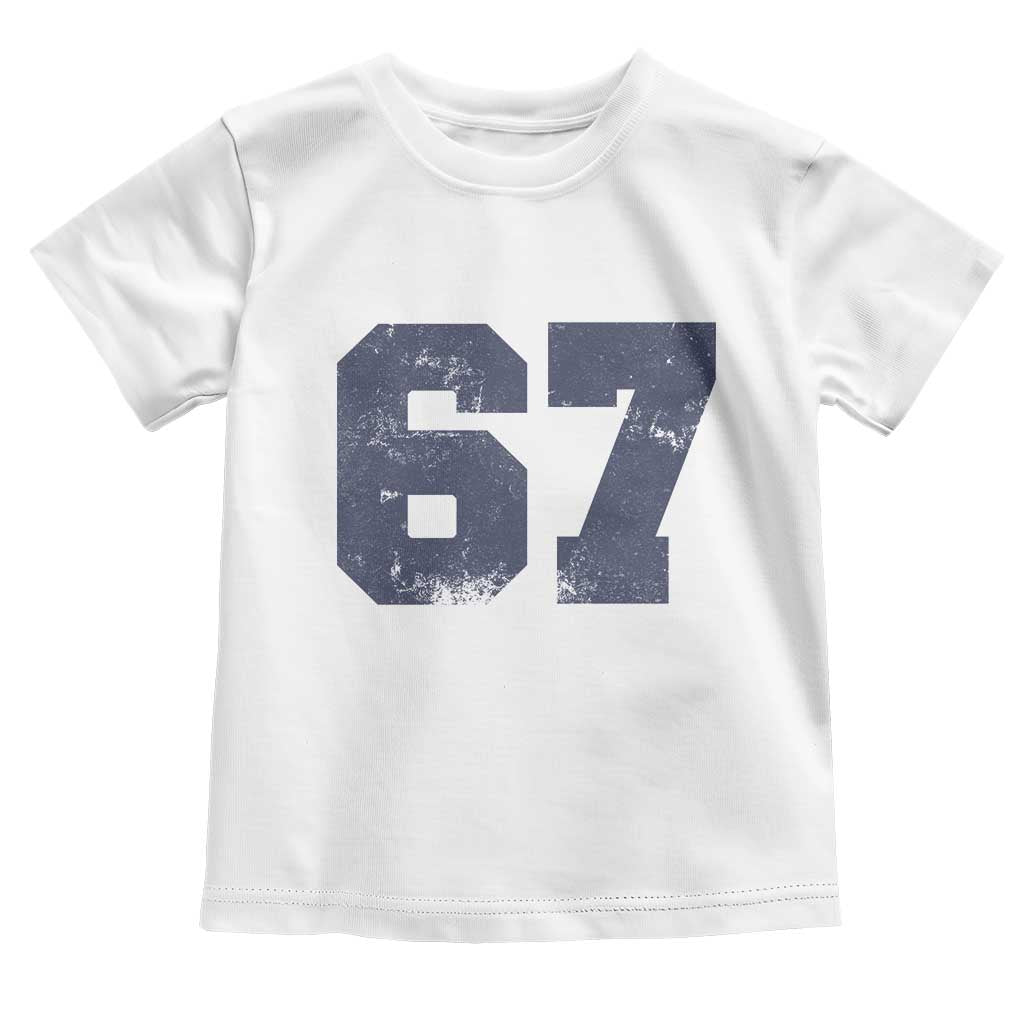 Number 67 Toddler T Shirt Numbered Uniform Sports Jersey Team 67th Birthday - Wonder Print Shop