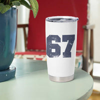 Number 67 Tumbler Cup Numbered Uniform Sports Jersey Team 67th Birthday - Wonder Print Shop