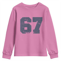 Number 67 Youth Sweatshirt Numbered Uniform Sports Jersey Team 67th Birthday - Wonder Print Shop