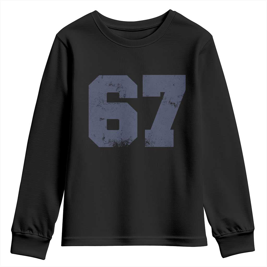 Number 67 Youth Sweatshirt Numbered Uniform Sports Jersey Team 67th Birthday - Wonder Print Shop