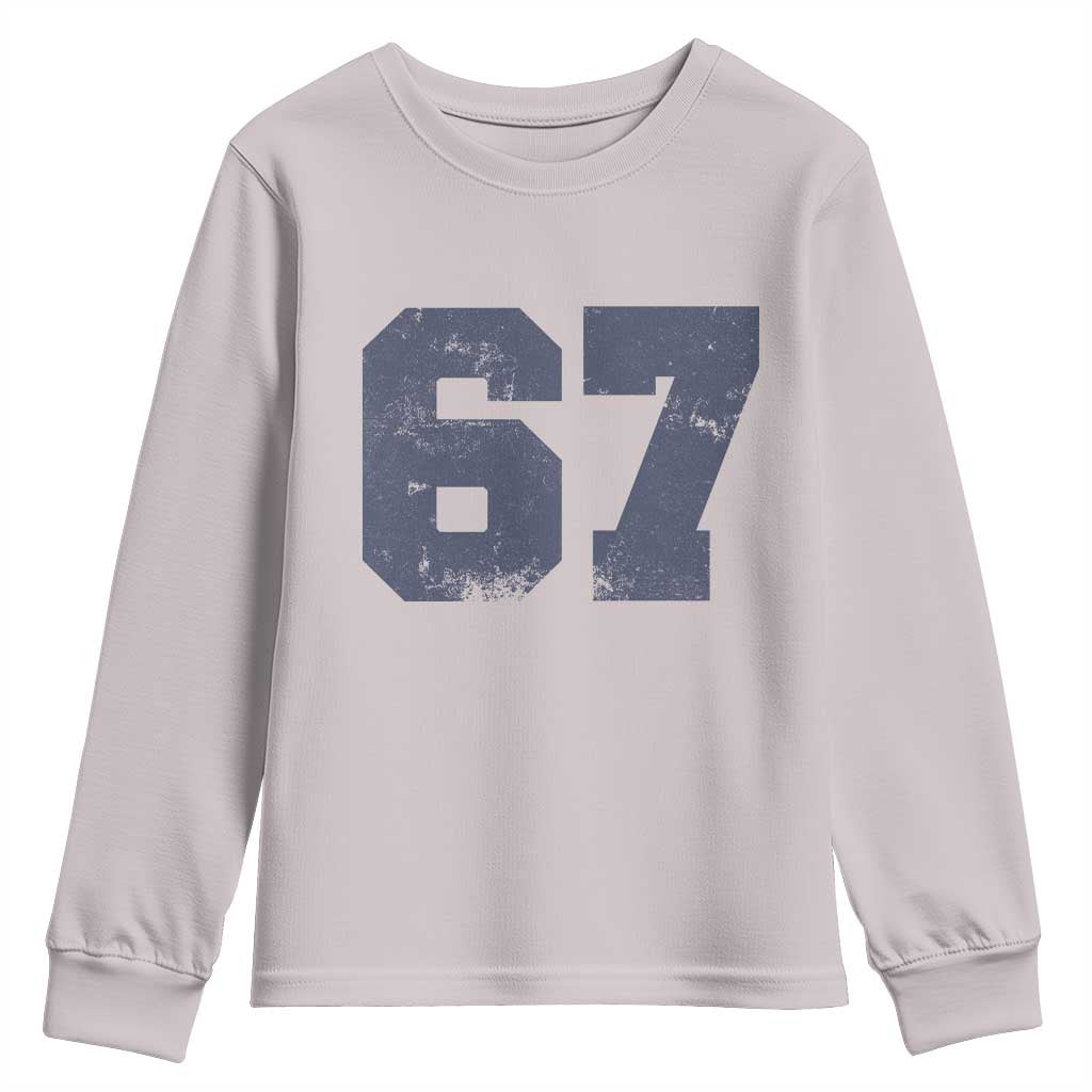 Number 67 Youth Sweatshirt Numbered Uniform Sports Jersey Team 67th Birthday - Wonder Print Shop