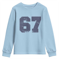Number 67 Youth Sweatshirt Numbered Uniform Sports Jersey Team 67th Birthday - Wonder Print Shop