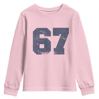Number 67 Youth Sweatshirt Numbered Uniform Sports Jersey Team 67th Birthday - Wonder Print Shop
