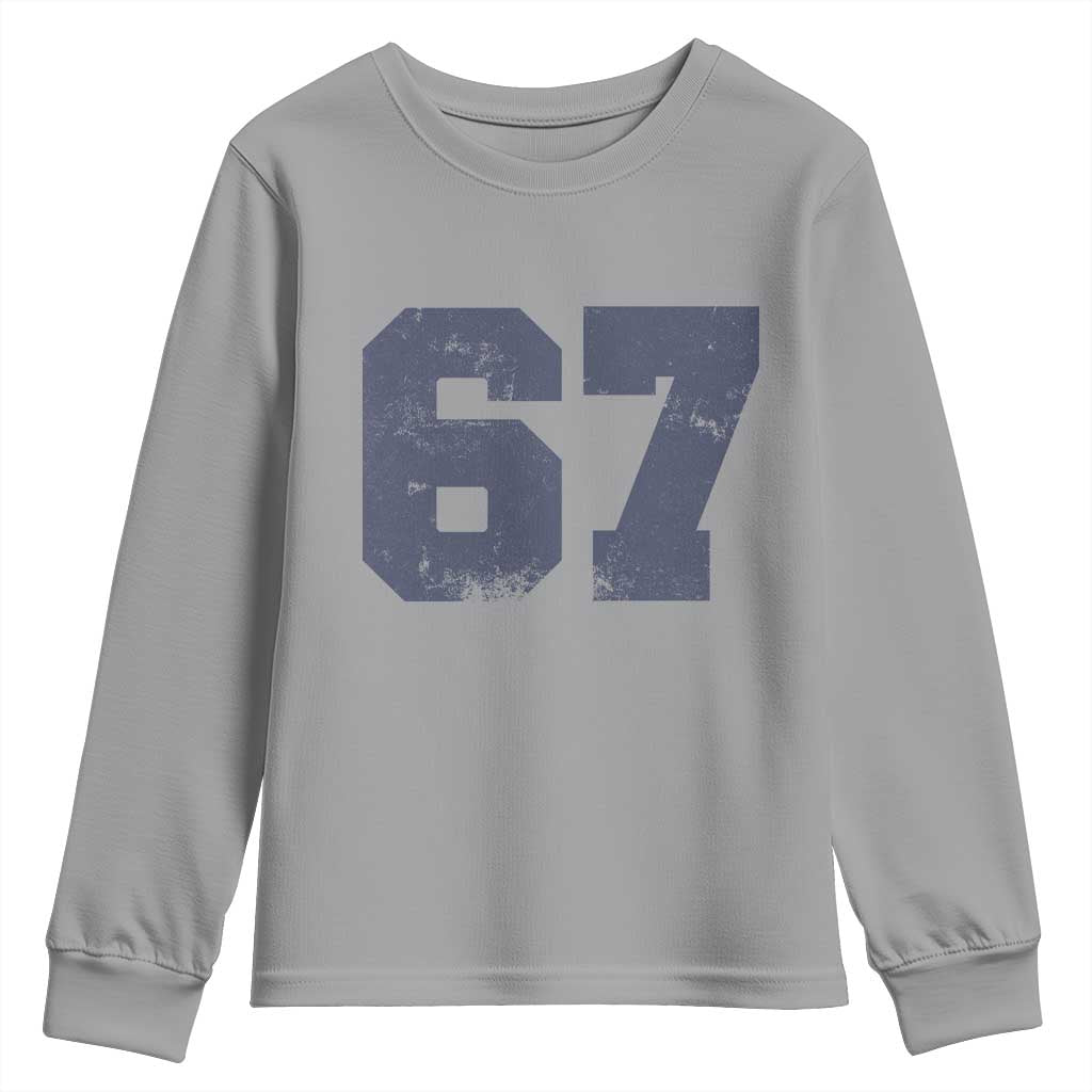 Number 67 Youth Sweatshirt Numbered Uniform Sports Jersey Team 67th Birthday - Wonder Print Shop