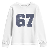 Number 67 Youth Sweatshirt Numbered Uniform Sports Jersey Team 67th Birthday - Wonder Print Shop