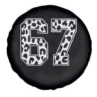 67 Jersey Number Spare Tire Cover Funny Six Seven Meme Y2k Leopard Number - Wonder Print Shop