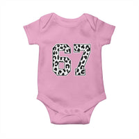 67 Jersey Number Baby Onesie Funny Six Seven Meme Y2k Leopard Number - Wonder Print Shop