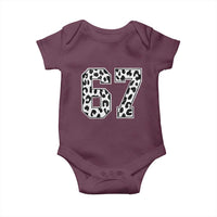 67 Jersey Number Baby Onesie Funny Six Seven Meme Y2k Leopard Number - Wonder Print Shop