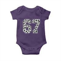 67 Jersey Number Baby Onesie Funny Six Seven Meme Y2k Leopard Number - Wonder Print Shop
