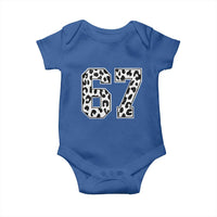67 Jersey Number Baby Onesie Funny Six Seven Meme Y2k Leopard Number - Wonder Print Shop