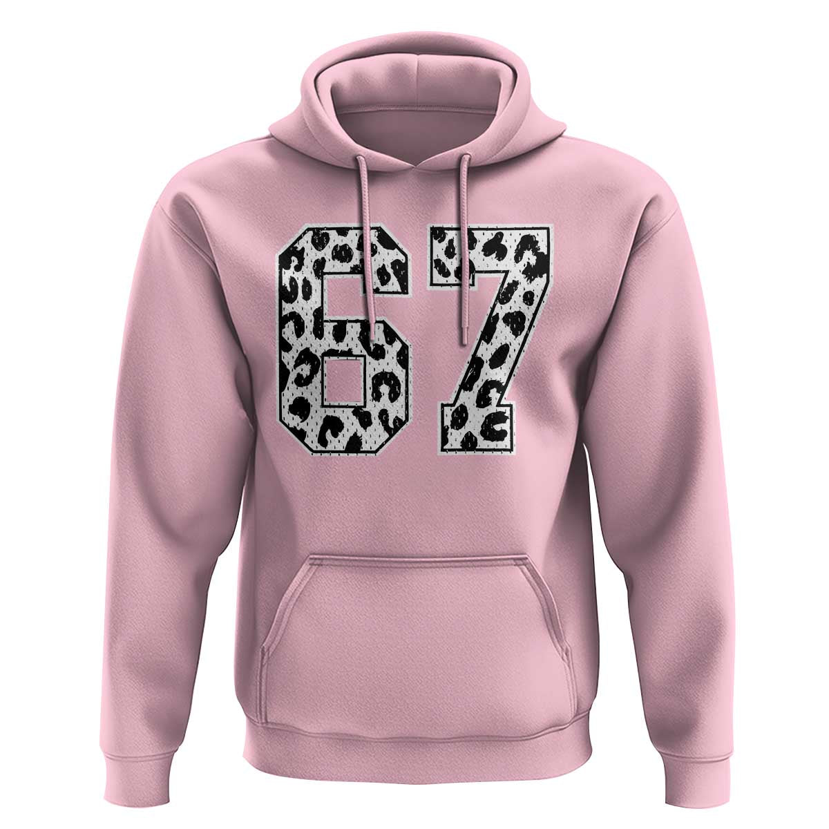 67 Jersey Number Hoodie Funny Six Seven Meme Y2k Leopard Number - Wonder Print Shop