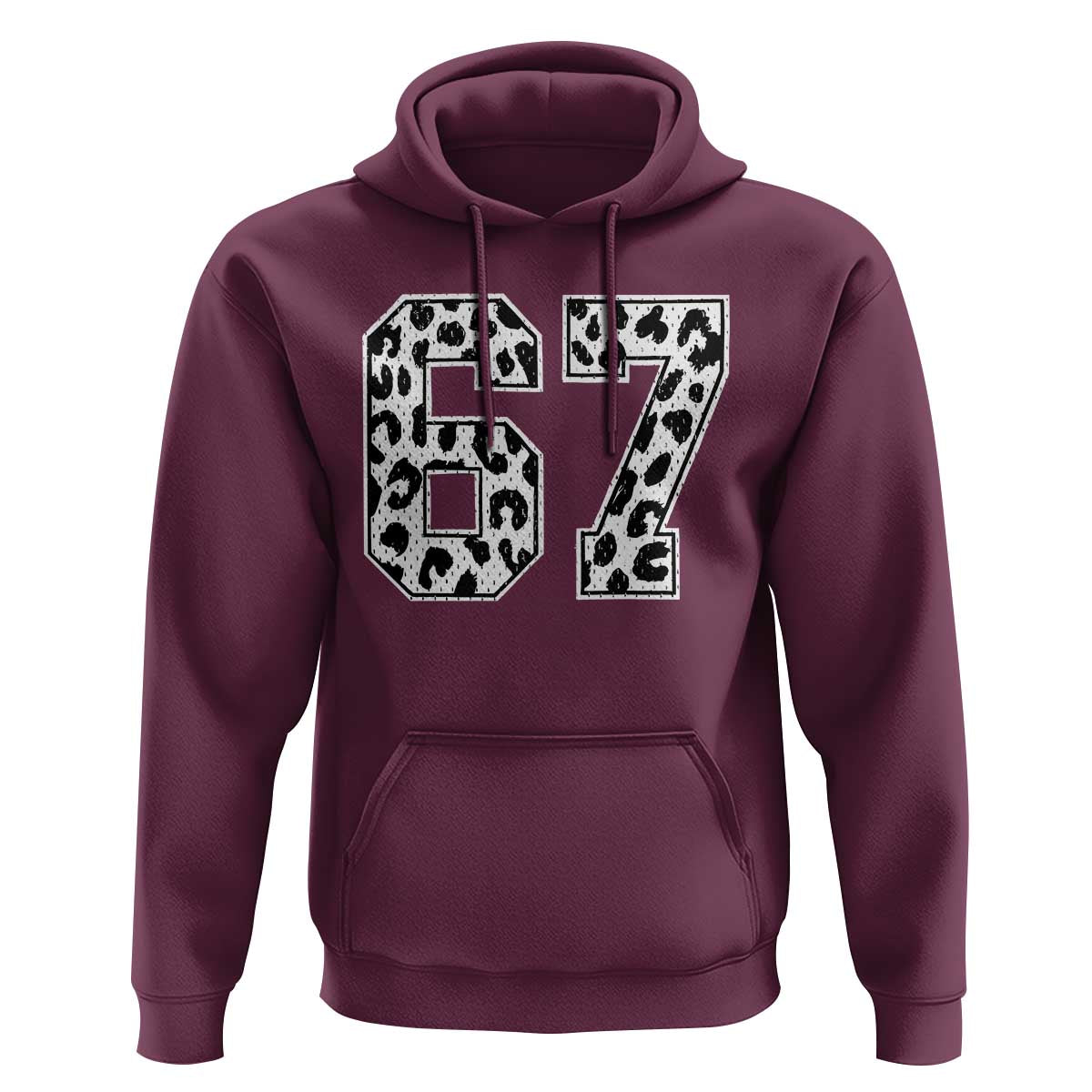 67 Jersey Number Hoodie Funny Six Seven Meme Y2k Leopard Number - Wonder Print Shop