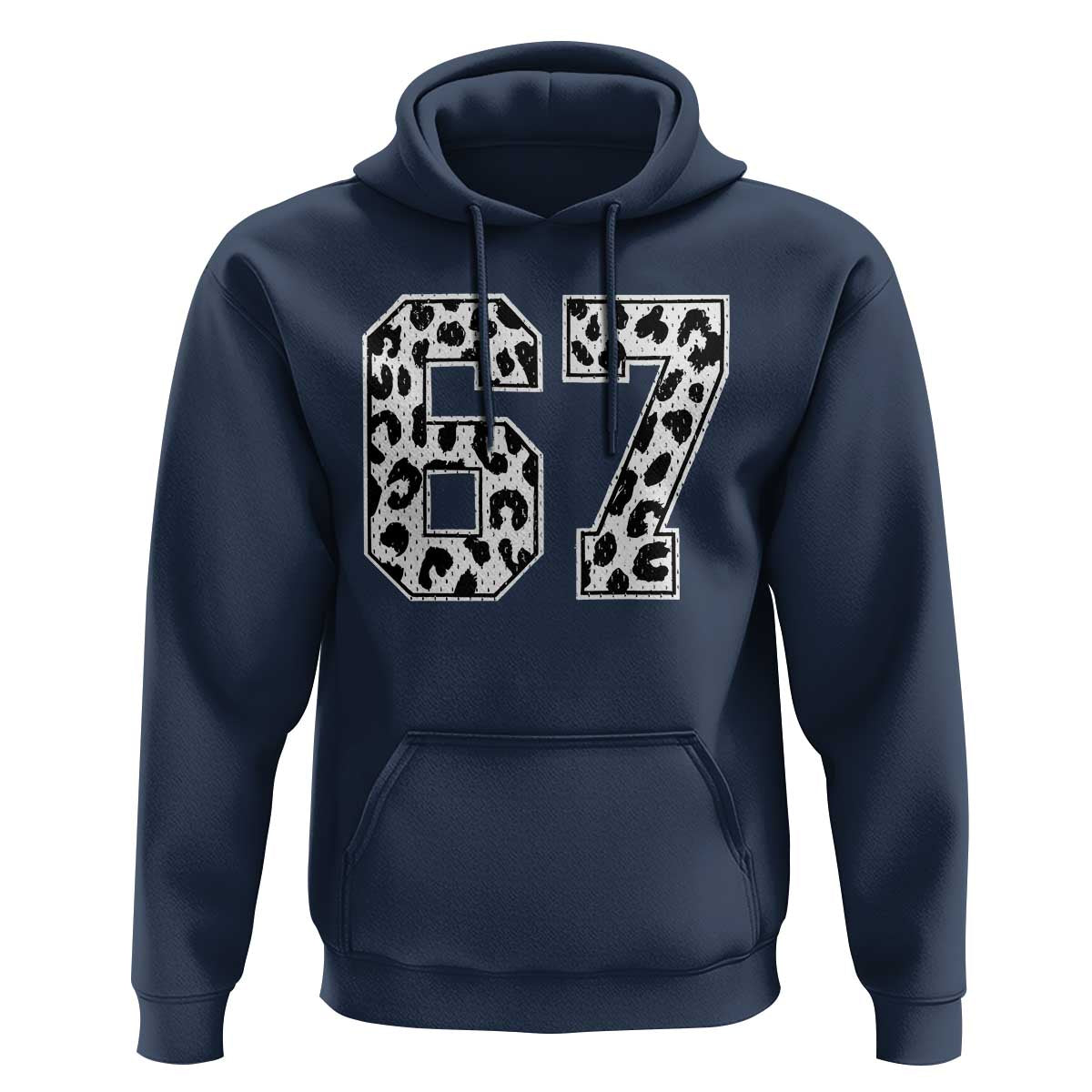 67 Jersey Number Hoodie Funny Six Seven Meme Y2k Leopard Number - Wonder Print Shop