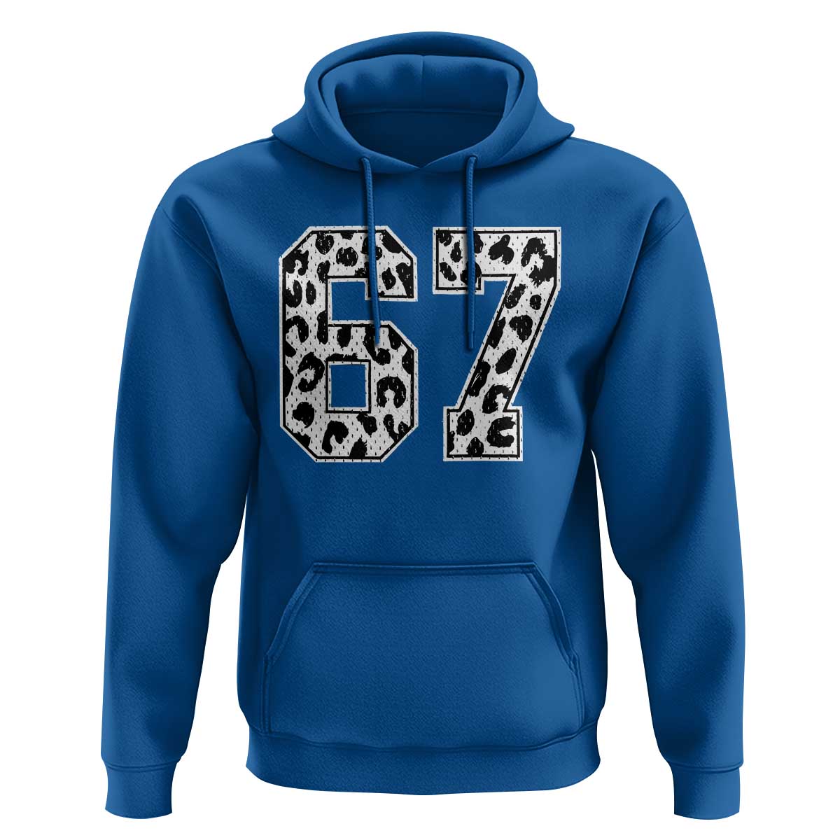 67 Jersey Number Hoodie Funny Six Seven Meme Y2k Leopard Number - Wonder Print Shop