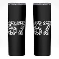 67 Jersey Number Skinny Tumbler Funny Six Seven Meme Y2k Leopard Number - Wonder Print Shop