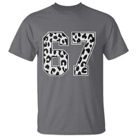 67 Jersey Number T Shirt Funny Six Seven Meme Y2k Leopard Number - Wonder Print Shop