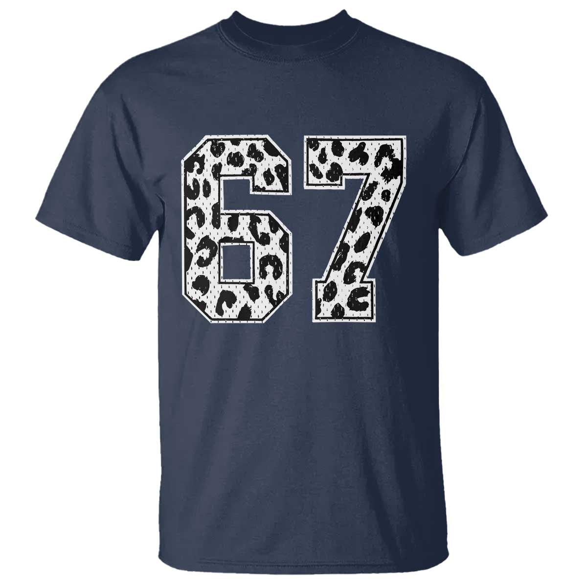 67 Jersey Number T Shirt Funny Six Seven Meme Y2k Leopard Number - Wonder Print Shop