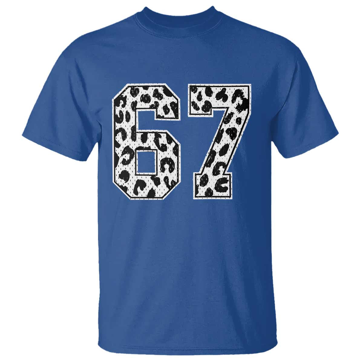 67 Jersey Number T Shirt Funny Six Seven Meme Y2k Leopard Number - Wonder Print Shop
