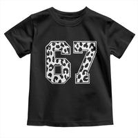 67 Jersey Number Toddler T Shirt Funny Six Seven Meme Y2k Leopard Number - Wonder Print Shop