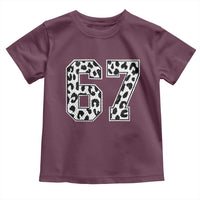 67 Jersey Number Toddler T Shirt Funny Six Seven Meme Y2k Leopard Number - Wonder Print Shop