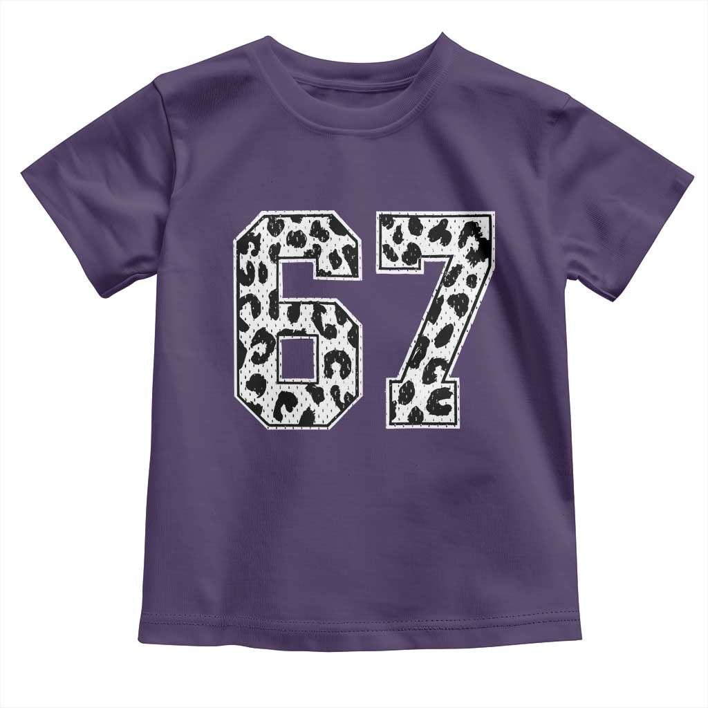 67 Jersey Number Toddler T Shirt Funny Six Seven Meme Y2k Leopard Number - Wonder Print Shop