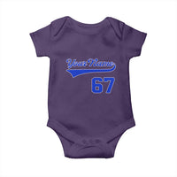 Personalized 67 Jersey Number Baby Onesie Custom Name Numbered Uniform Sports Team 67th Birthday TS10