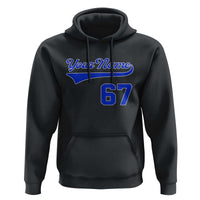 Personalized 67 Jersey Number Hoodie Custom Name Numbered Uniform Sports Team 67th Birthday TS10