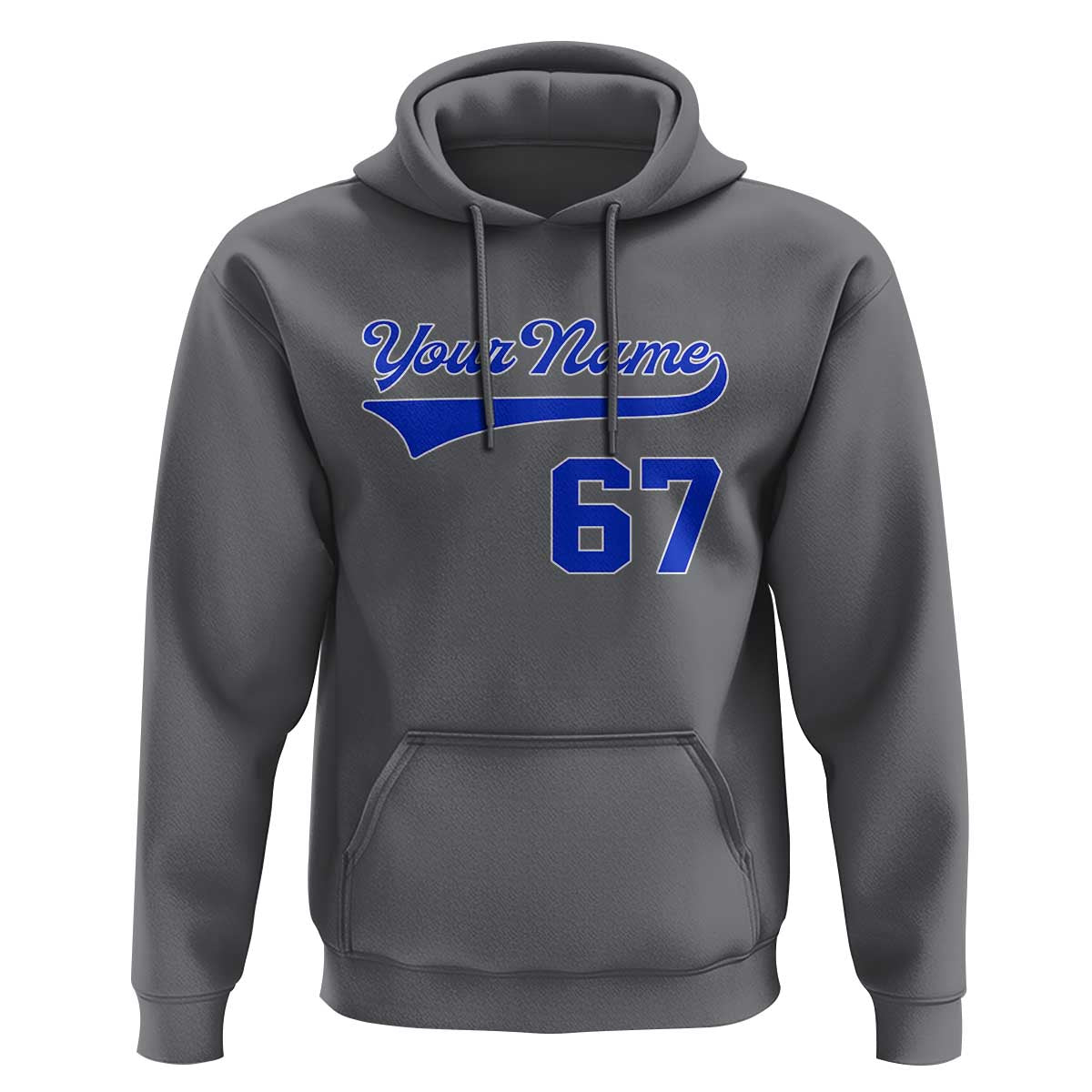 Personalized 67 Jersey Number Hoodie Custom Name Numbered Uniform Sports Team 67th Birthday TS10