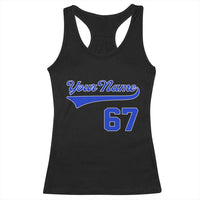 Personalized 67 Jersey Number Racerback Tank Top Custom Name Numbered Uniform Sports Team 67th Birthday TS10