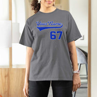 Personalized 67 Jersey Number T Shirt For Women Custom Name Numbered Uniform Sports Team 67th Birthday TS10