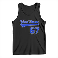 Personalized 67 Jersey Number Tank Top Custom Name Numbered Uniform Sports Team 67th Birthday TS10