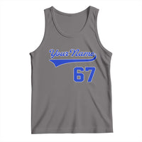 Personalized 67 Jersey Number Tank Top Custom Name Numbered Uniform Sports Team 67th Birthday TS10