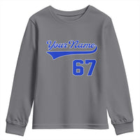 Personalized 67 Jersey Number Youth Sweatshirt Custom Name Numbered Uniform Sports Team 67th Birthday TS10