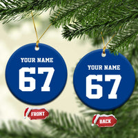 Personalized 67 Jersey Number Ceramic Ornament Custom Name Varsity Sports 67th Birthday - Wonder Print Shop