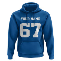 Personalized 67 Jersey Number Hoodie Custom Name Varsity Sports 67th Birthday - Wonder Print Shop