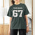 Personalized 67 Jersey Number T Shirt For Women Custom Name Varsity Sports 67th Birthday - Wonder Print Shop
