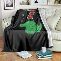 Number 7 Matching 67 Christmas Throw Blanket Red Plaid Xmas Pajamas Holiday Gen Alpha Slang Meme - Wonder Print Shop