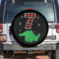 Number 7 Matching 67 Christmas Spare Tire Cover Red Plaid Xmas Pajamas Holiday Gen Alpha Slang Meme - Wonder Print Shop
