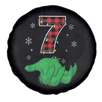 Number 7 Matching 67 Christmas Spare Tire Cover Red Plaid Xmas Pajamas Holiday Gen Alpha Slang Meme - Wonder Print Shop