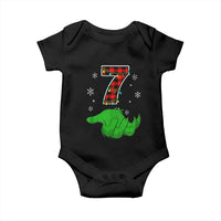Number 7 Matching 67 Christmas Baby Onesie Red Plaid Xmas Pajamas Holiday Gen Alpha Slang Meme - Wonder Print Shop