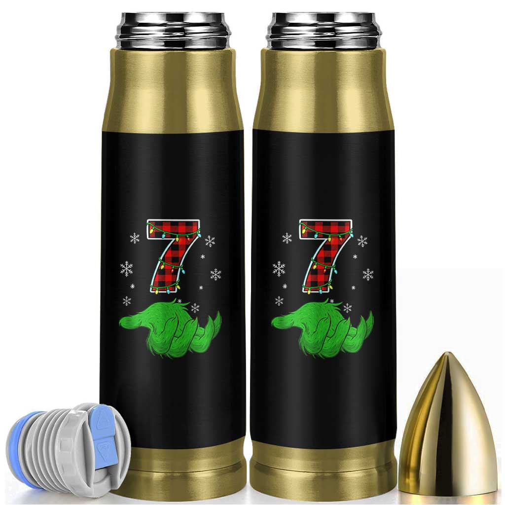 Number 7 Matching 67 Christmas Bullet Tumbler Red Plaid Xmas Pajamas Holiday Gen Alpha Slang Meme - Wonder Print Shop
