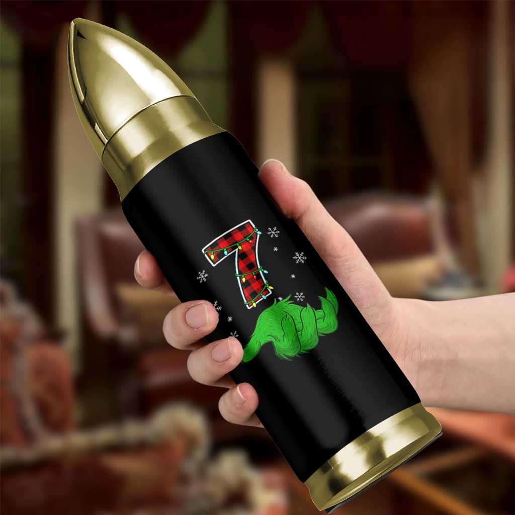 Number 7 Matching 67 Christmas Bullet Tumbler Red Plaid Xmas Pajamas Holiday Gen Alpha Slang Meme - Wonder Print Shop