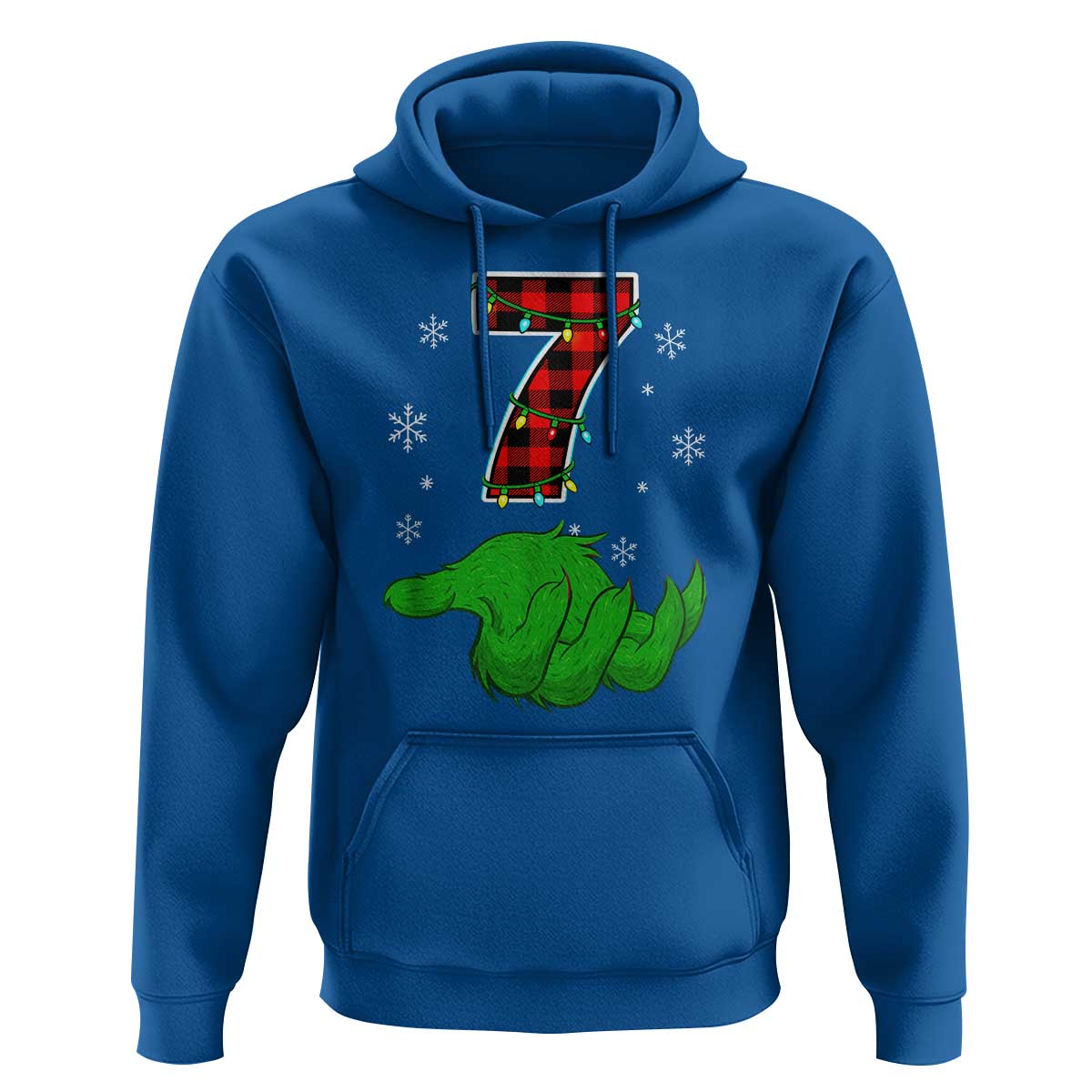 Number 7 Matching 67 Christmas Hoodie Red Plaid Xmas Pajamas Holiday Gen Alpha Slang Meme - Wonder Print Shop