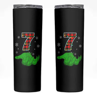 Number 7 Matching 67 Christmas Skinny Tumbler Red Plaid Xmas Pajamas Holiday Gen Alpha Slang Meme - Wonder Print Shop