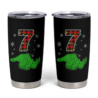 Number 7 Matching 67 Christmas Tumbler Cup Red Plaid Xmas Pajamas Holiday Gen Alpha Slang Meme - Wonder Print Shop