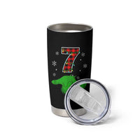 Number 7 Matching 67 Christmas Tumbler Cup Red Plaid Xmas Pajamas Holiday Gen Alpha Slang Meme - Wonder Print Shop