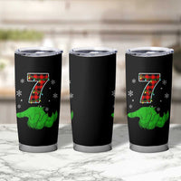 Number 7 Matching 67 Christmas Tumbler Cup Red Plaid Xmas Pajamas Holiday Gen Alpha Slang Meme - Wonder Print Shop