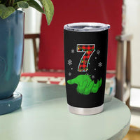 Number 7 Matching 67 Christmas Tumbler Cup Red Plaid Xmas Pajamas Holiday Gen Alpha Slang Meme - Wonder Print Shop