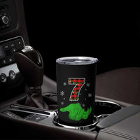Number 7 Matching 67 Christmas Tumbler Cup Red Plaid Xmas Pajamas Holiday Gen Alpha Slang Meme - Wonder Print Shop